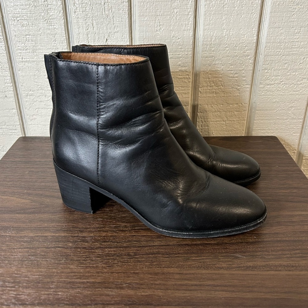 Madewell Pauline Leather Booties, size 8.5.